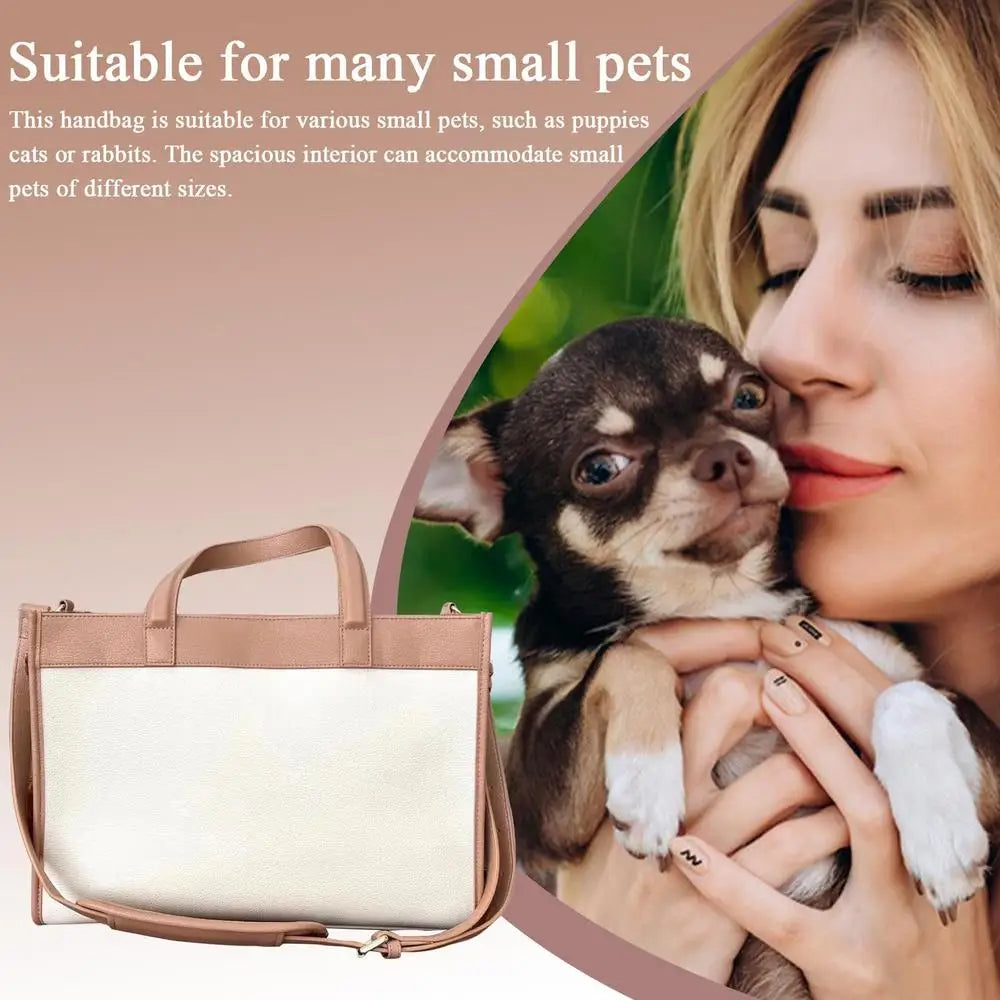 🐾 Jet Set Pet Shop – PU Leather Dog Carry Bag